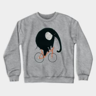 Elephant Riding A Bicycle Crewneck Sweatshirt